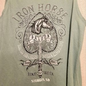 Iron Horse Sturgis Tank Top 2021 Bike Week Sage Green Small
